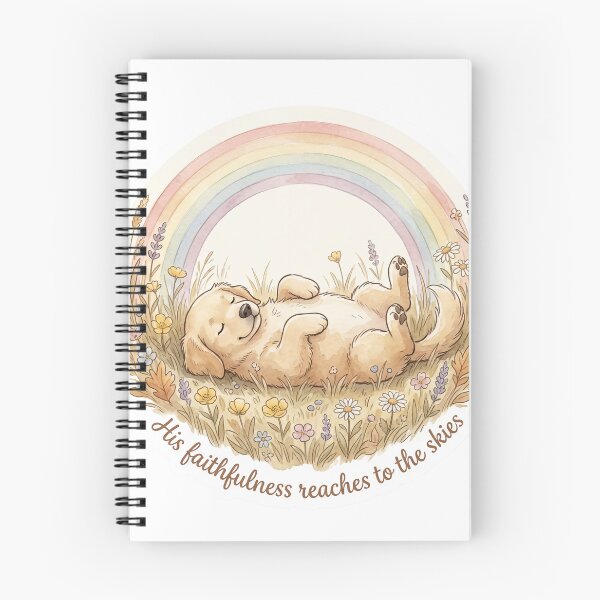 Item preview, Christian Cottagecore Golden Retriever Rainbow Tote Bag Psalm 36 His Faithfulness Bible Verse designed and sold by Small & Beloved.