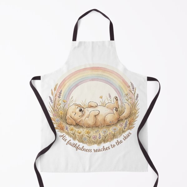 Item preview, Christian Cottagecore Golden Retriever Rainbow Tote Bag Psalm 36 His Faithfulness Bible Verse designed and sold by Small & Beloved.