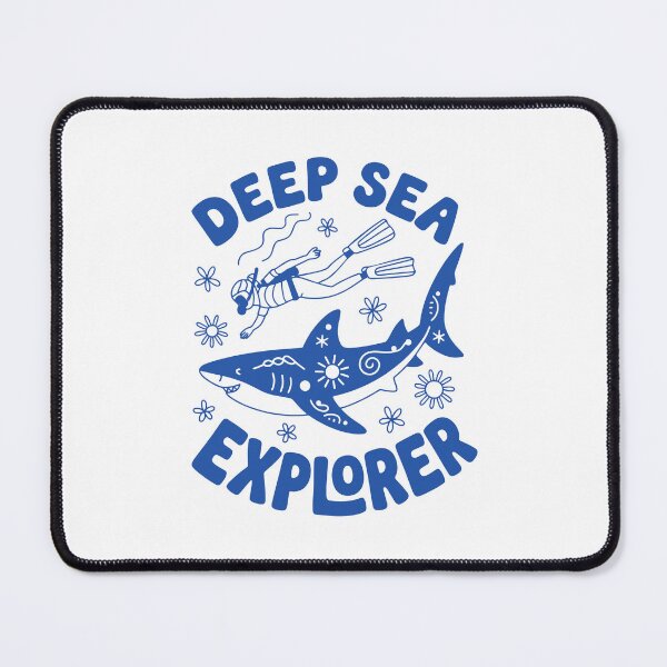 Item preview, Deep Sea Explorer Retro Shark Marine Conservation Scuba Diver designed and sold by gunaone-design.