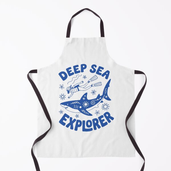Item preview, Deep Sea Explorer Retro Shark Marine Conservation Scuba Diver designed and sold by gunaone-design.