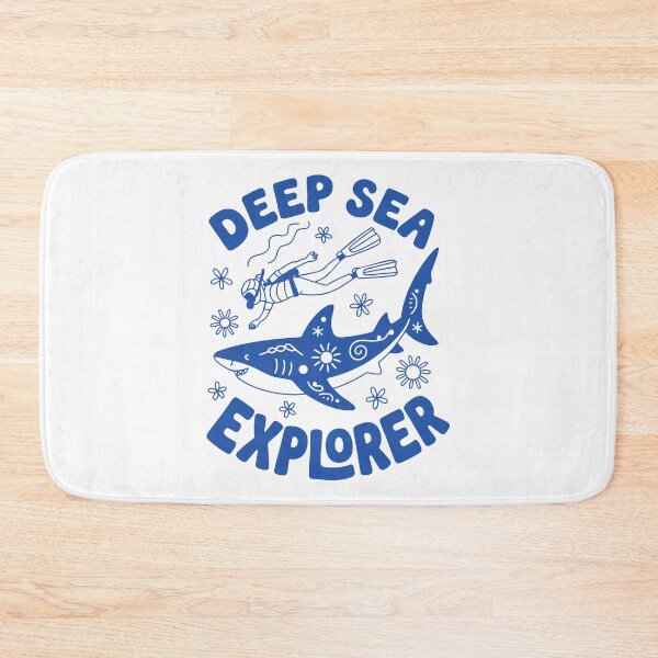 Item preview, Deep Sea Explorer Retro Shark Marine Conservation Scuba Diver designed and sold by gunaone-design.