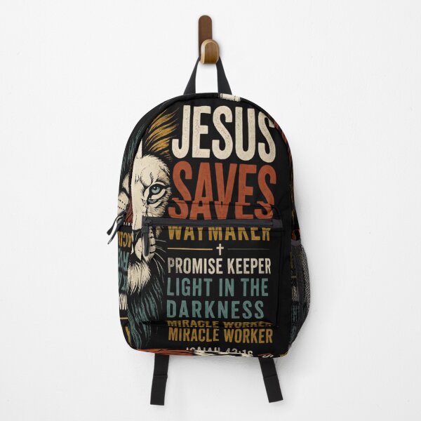 Item preview, Jesus Saves Waymaker Lion Cross Christian Faith Design designed and sold by whatsthatdesign.