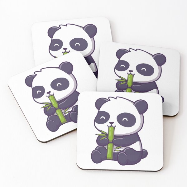 Item preview, Cute Giant Panda Eating Green Bamboo Illustration designed and sold by nilkbv.