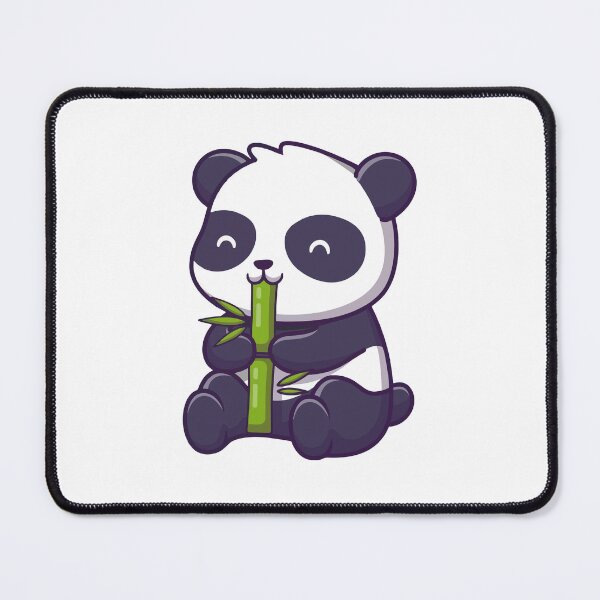 Item preview, Cute Giant Panda Eating Green Bamboo Illustration designed and sold by nilkbv.