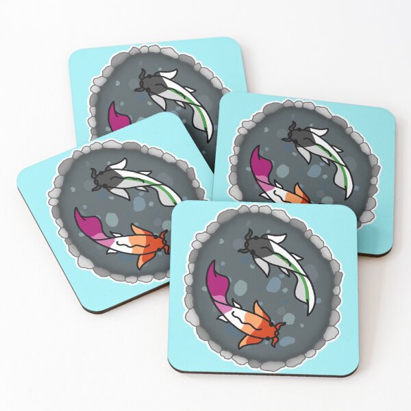 Item preview, Demi Aro and Lesbian Pride Koi Pond designed and sold by CastleOfDragons.