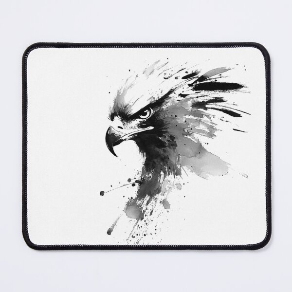 Item preview, Ink Eagle 2 – Black and White Bird of Prey Illustration designed and sold by NitzanEArt.