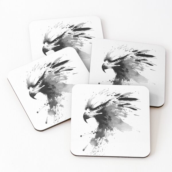 Item preview,  Ink Eagle 2 – Black and White Bird of Prey Illustration designed and sold by NitzanEArt.