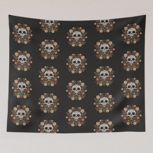Item preview, Bone & Bloom - Gothic Folk Art Skull - Harvest designed and sold by heidiherreraart.