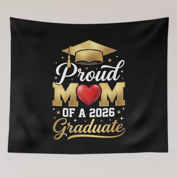 Item preview, Proud Mom of 2026 Graduate Gold Foil Cap Shirt designed and sold by SofenArt.
