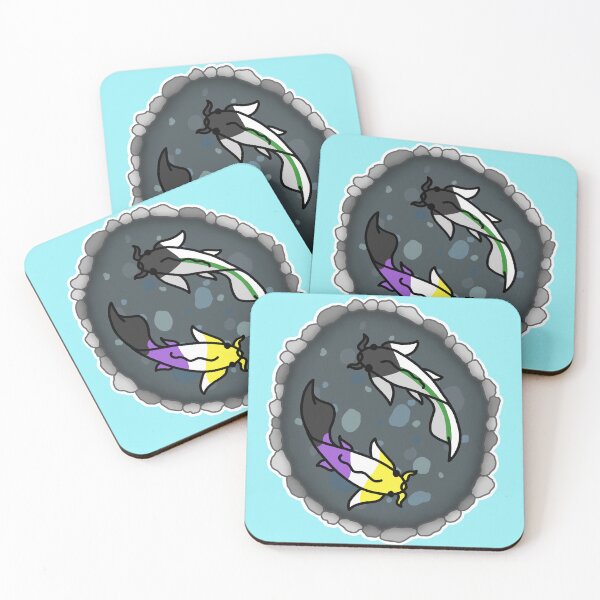 Item preview, Demi Aro and Nonbinary Pride Koi Pond  designed and sold by CastleOfDragons.