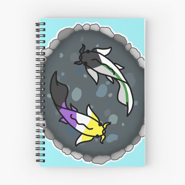 Item preview, Demi Aro and Nonbinary Pride Koi Pond  designed and sold by CastleOfDragons.
