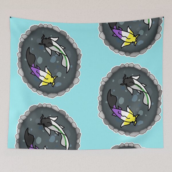 Item preview, Demi Aro and Nonbinary Pride Koi Pond  designed and sold by CastleOfDragons.