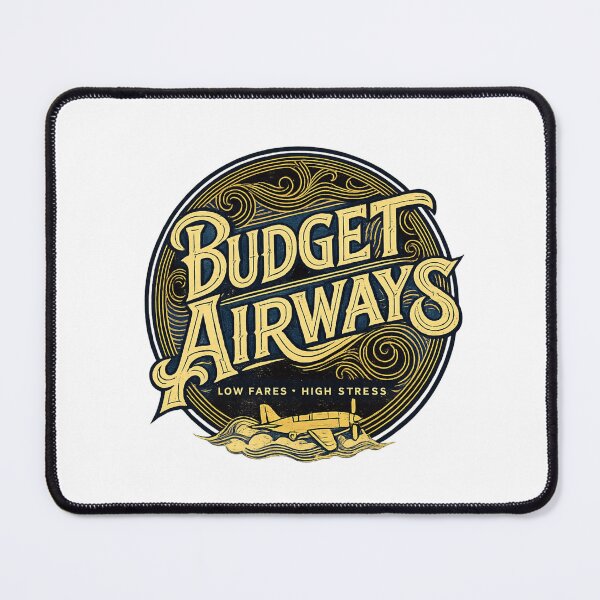 Item preview, Budget Airways – Low Fares High Stress Vintage Travel Tee designed and sold by ArtistryPulse90.