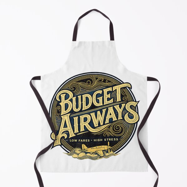 Item preview, Budget Airways – Low Fares High Stress Vintage Travel Tee designed and sold by ArtistryPulse90.