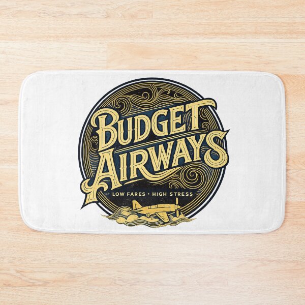 Item preview, Budget Airways – Low Fares High Stress Vintage Travel Tee designed and sold by ArtistryPulse90.