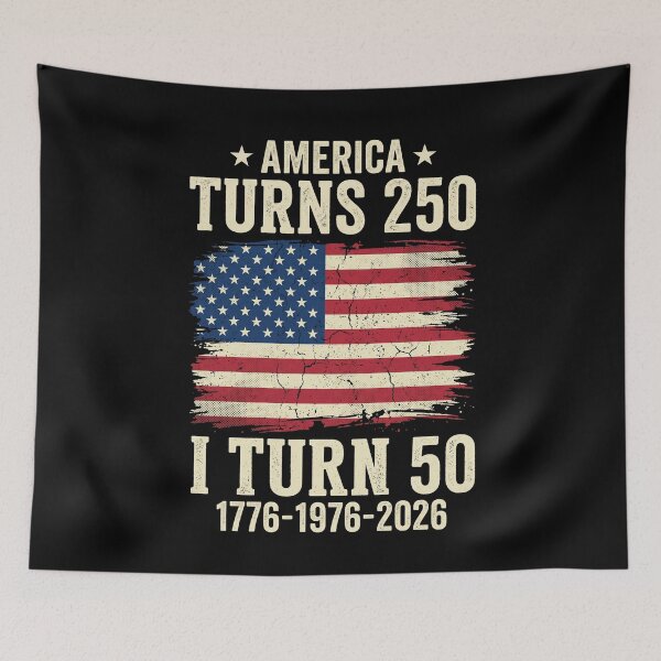 Item preview, America Turns 250 I Turn 50 Birthday Patriotic Shirt designed and sold by SofenArt.