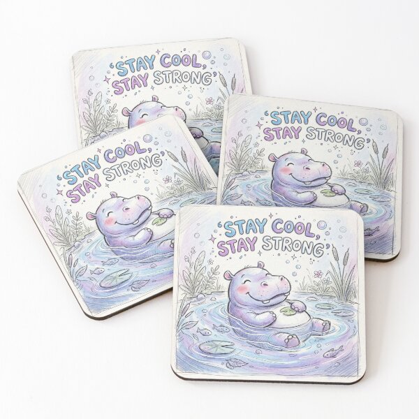 Item preview, Stay Cool Stay Strong Hippo.  designed and sold by Brochamorocha.