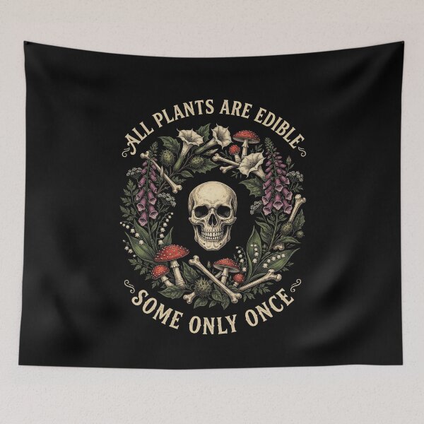 Item preview, All Plants Are Edible Some Only Once Dark Humor Shirt designed and sold by SofenArt.