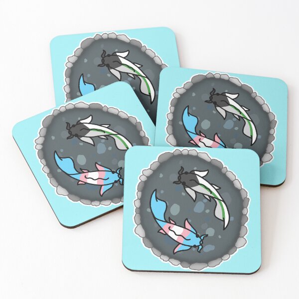 Item preview, Demi Aro and Transgender Pride Koi Pond  designed and sold by CastleOfDragons.