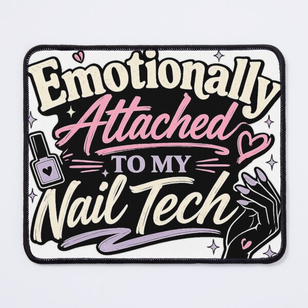 Item preview, Emotionally Attached To My Nail Tech Funny Coquette Nail Art Design designed and sold by Saritahosny1.