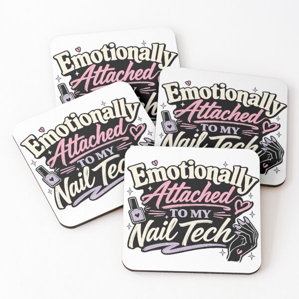 Item preview, Emotionally Attached To My Nail Tech Funny Coquette Nail Art Design designed and sold by Saritahosny1.