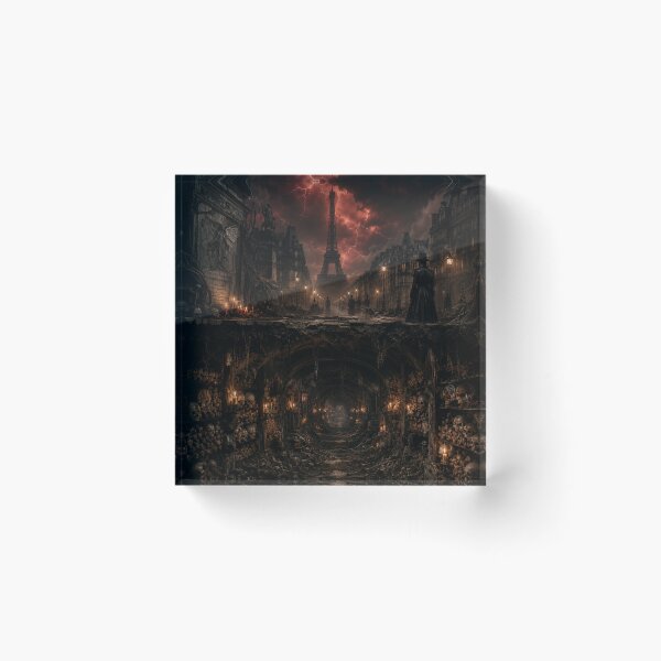 Item preview, The Catacombs Beneath Paris | Gothic Horror Artwork designed and sold by kabucino.