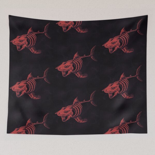 Item preview, Full Skelly Shark Render (Red)  designed and sold by AnubisAltarArt.