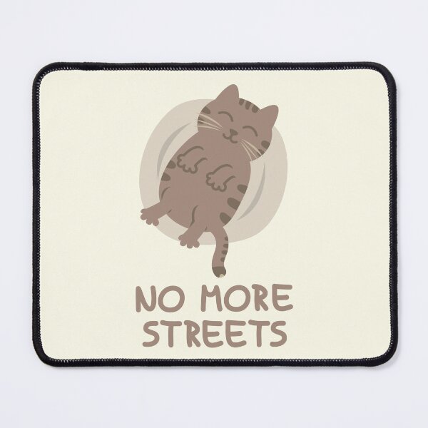 Item preview, No More Streets - Happy Rescue Cat designed and sold by fishdesigns.