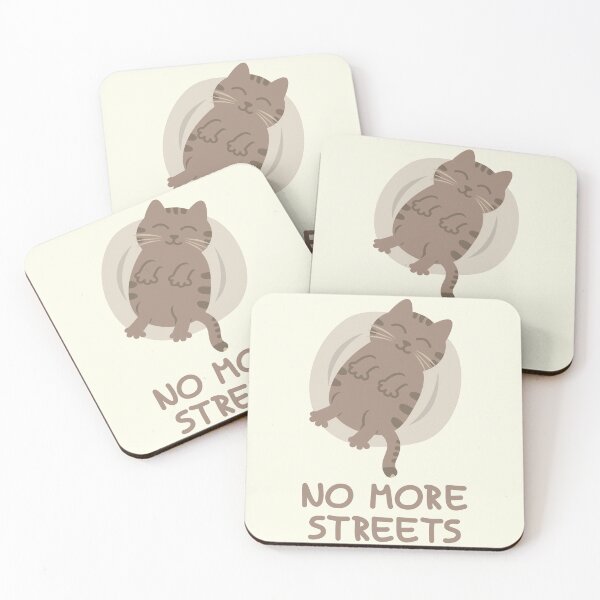 Item preview, No More Streets - Happy Rescue Cat designed and sold by fishdesigns.