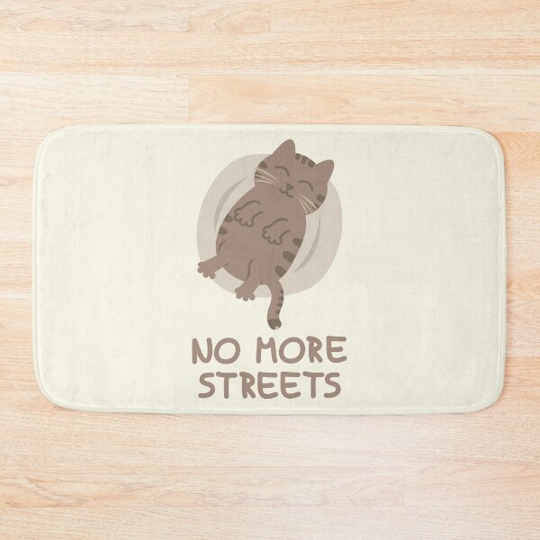 Item preview, No More Streets - Happy Rescue Cat designed and sold by fishdesigns.