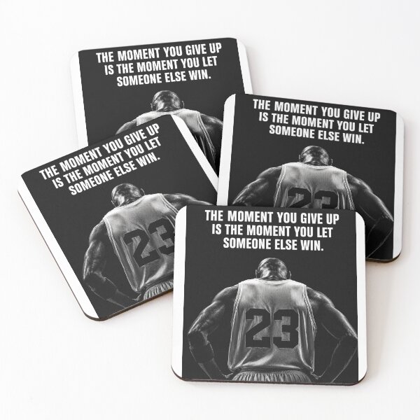 Item preview, Michael Jordan Inspired Motivational Basketball Poster – Never Give Up Quote designed and sold by ArtByRahim.