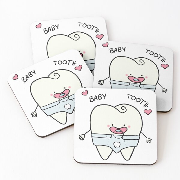 Item preview, Cute Baby Tooth Character with Pacifier - Funny Pediatric Dentist Gift designed and sold by karolaart.