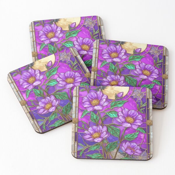 Item preview, Moon Flowers: Enchanted Garden in Stained Glass designed and sold by BriSher.