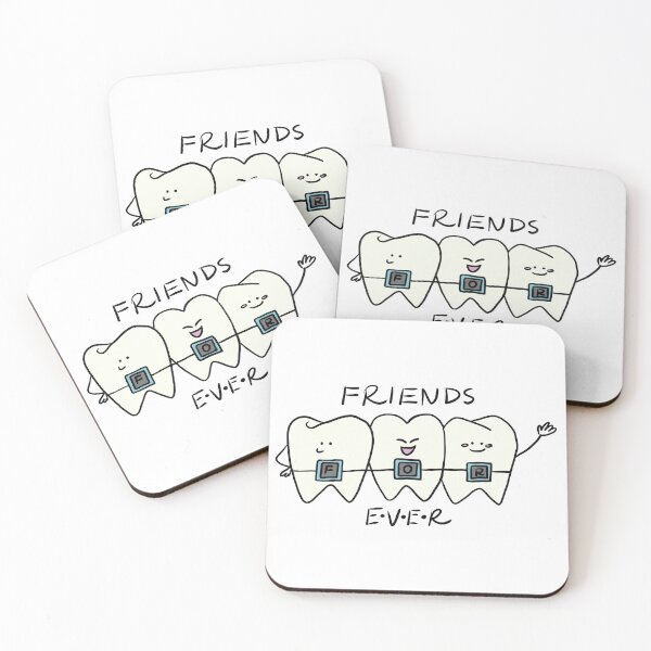 Item preview, Cute Tooth Friends Forever - Dental Braces Cartoon for Kids designed and sold by karolaart.