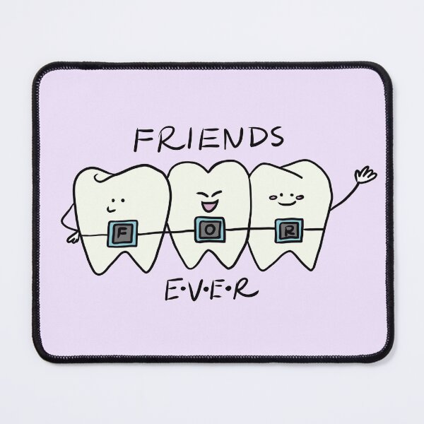 Item preview, Cute Tooth Friends Forever - Dental Braces Cartoon for Kids designed and sold by karolaart.