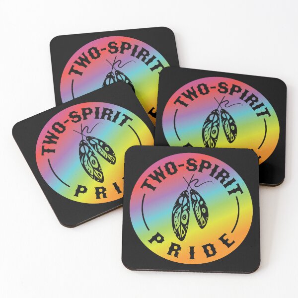 Item preview, Two-Spirit Indigenous LGBTQIA+ Rainbow with feathers designed and sold by Jdawnink.