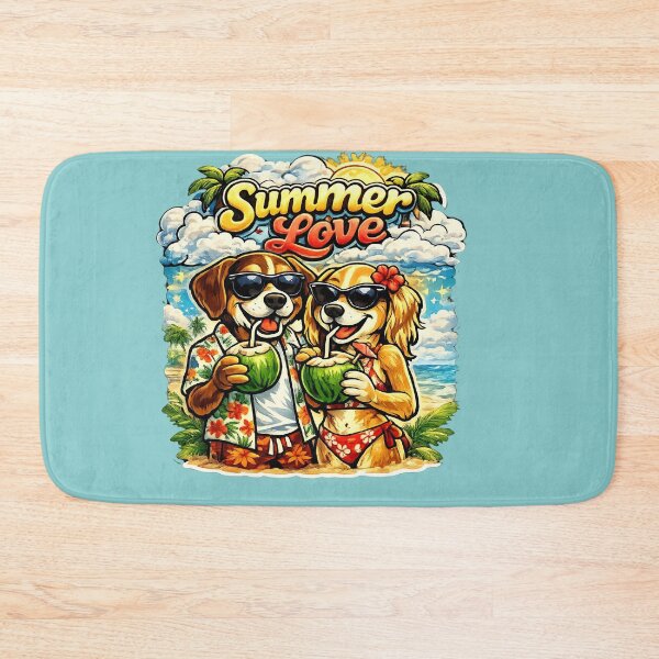 Item preview, Summer Love Dog Couple Beach Sunset Streetwear Graphic.  designed and sold by digitalbob60.