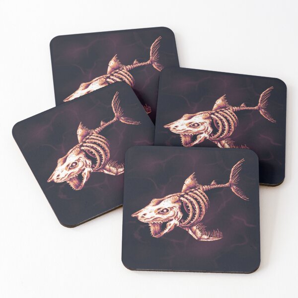 Item preview, Full Skelly Shark Render (Orange)  designed and sold by AnubisAltarArt.