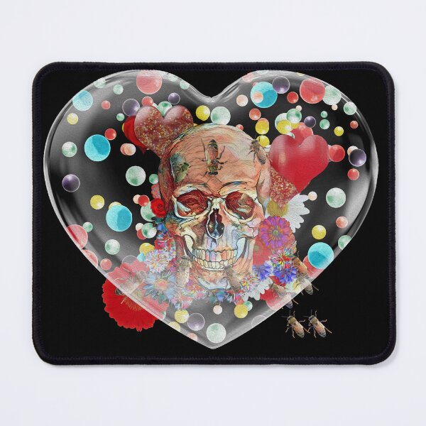 Item preview, Skull Flower Power in Black Crystal Heart designed and sold by Diego-t.