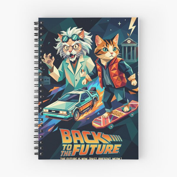 Item preview, Back to the Future Cats – Retro Sci-Fi Geometric Art designed and sold by TheCoolCatsMx.