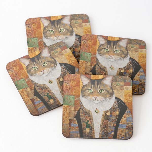 Item preview, Gustaf Klimt Tabby Cat with Diplomatic Immunity designed and sold by Vicky Brago-Mitchell®.