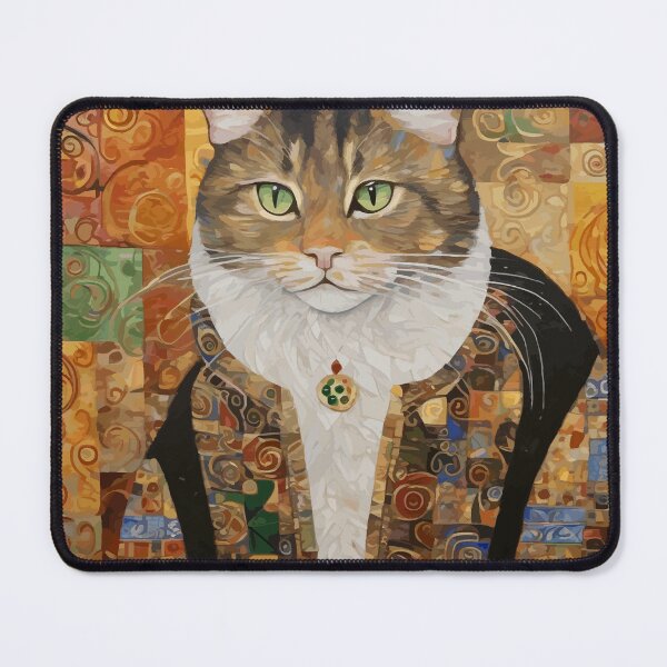Item preview, Gustaf Klimt Tabby Cat with Diplomatic Immunity designed and sold by Vicky Brago-Mitchell®.