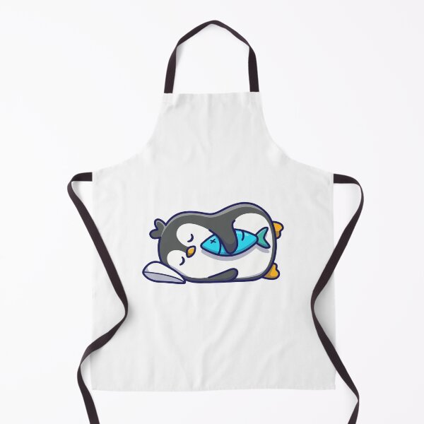 Item preview, Cute Sleeping Penguin Hugging Fish Kawaii Chibi Cartoon designed and sold by wonyqp.