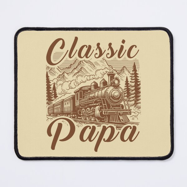 Item preview, Classic Papa Vintage Train Locomotive Mountain Retro Dad designed and sold by Dmetalx Art Apparel.