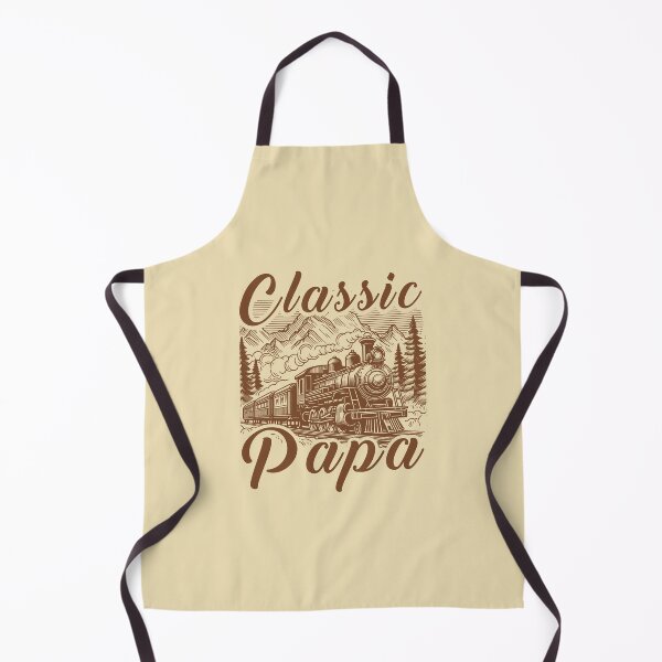 Item preview, Classic Papa Vintage Train Locomotive Mountain Retro Dad designed and sold by Dmetalx Art Apparel.