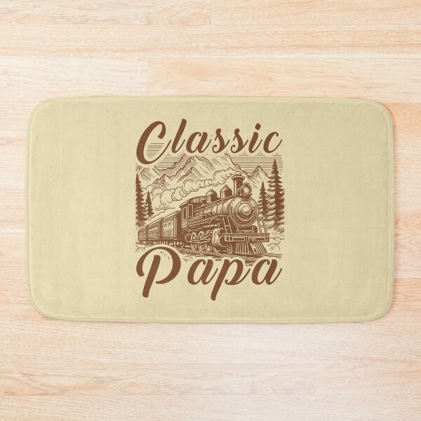 Item preview, Classic Papa Vintage Train Locomotive Mountain Retro Dad designed and sold by Dmetalx Art Apparel.
