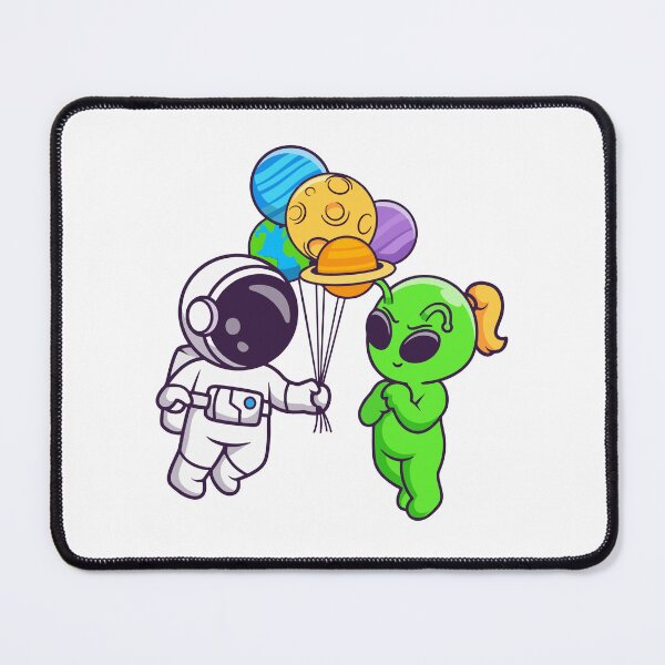 Item preview, Cute Astronaut Giving Planet Balloons To Alien Kawaii Space designed and sold by wonyqp.