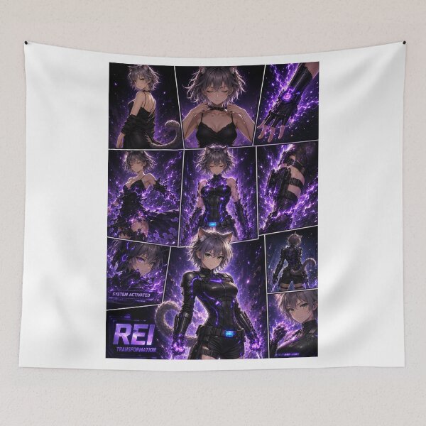 Item preview, REI Cyber Armor Awakening – Neon Catgirl Warrior Transformation designed and sold by RinaWorksJP.
