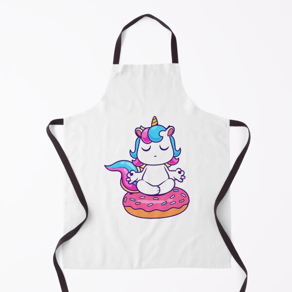 Item preview, Cute Meditating Unicorn On Pink Donut Kawaii Yoga Chibi designed and sold by wonyqp.