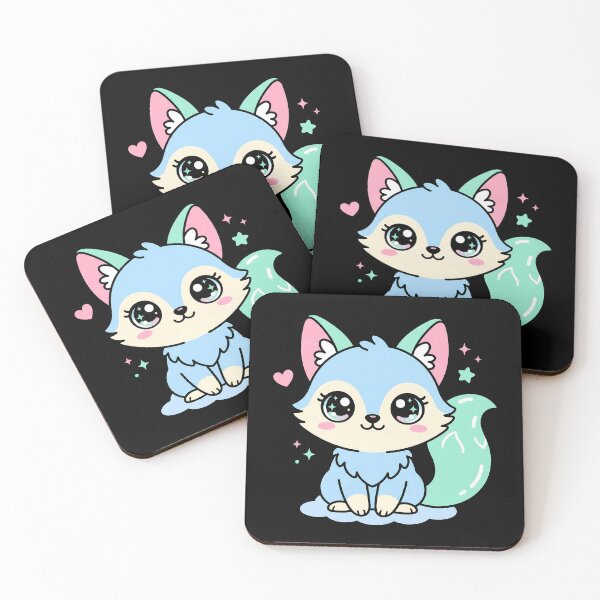 Item preview, Cute Kawaii Blue Fox Baby Animal Art designed and sold by sky11PP.